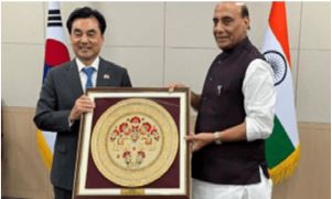 India and South Korea signed a Memorandum of Understanding on defence, cybersecurity, and defence information sharing in Seoul